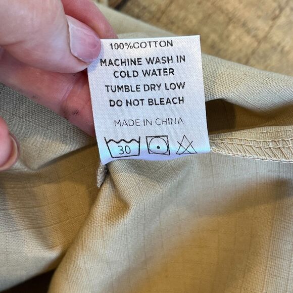 WKND Skateboarding Major Shirt Khaki Ripstop Medium Button Front 2 Pocket - Picture 7 of 7